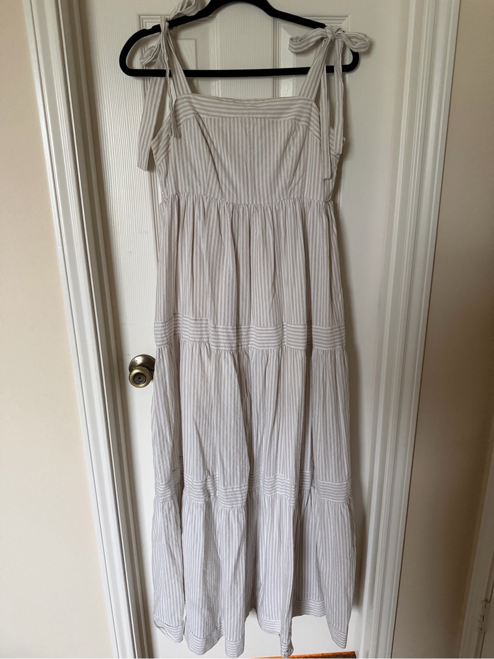 Moodie cream and tan maxi dress